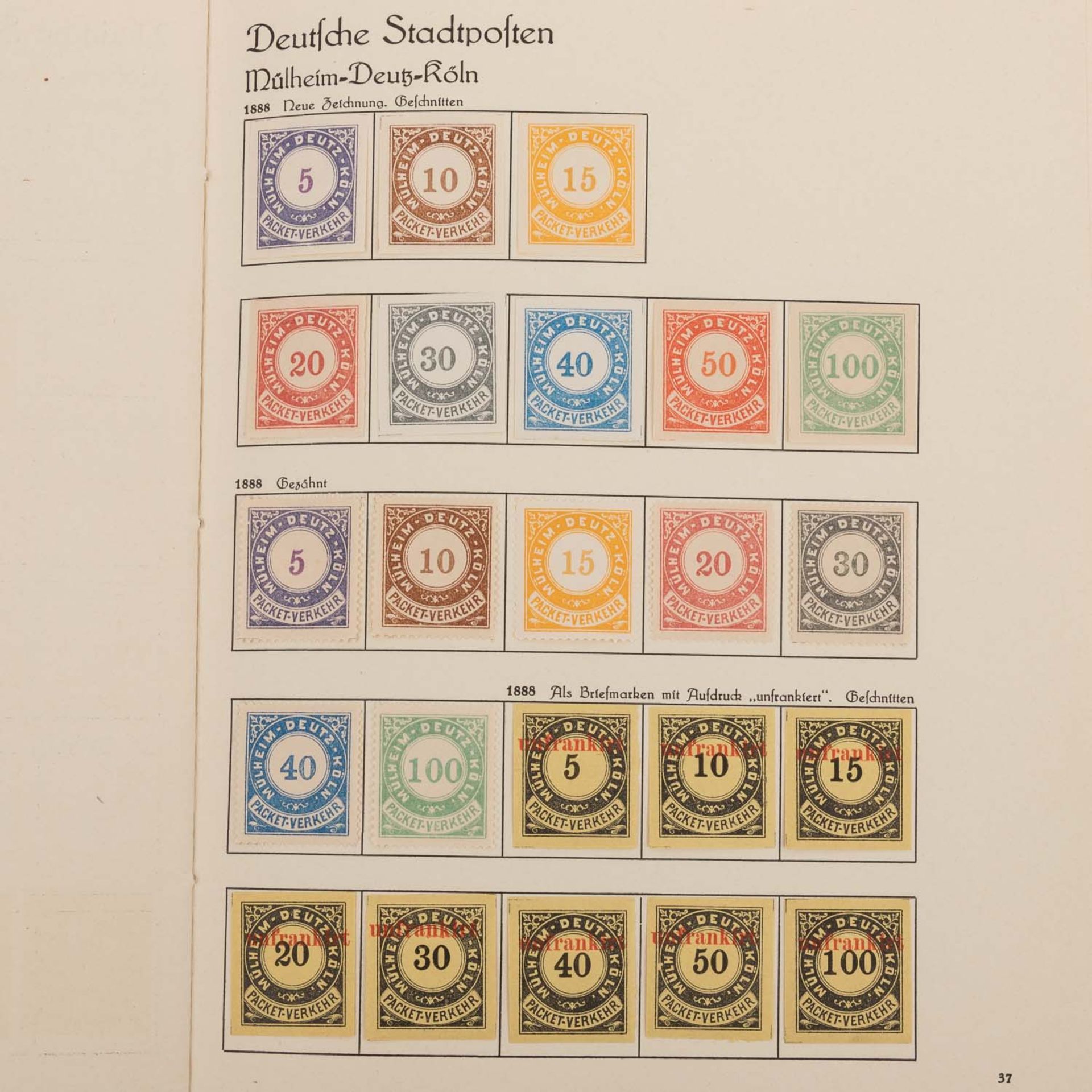 Deutsche Stadtpost 1898 - 1899 - Bild 16 aus 19