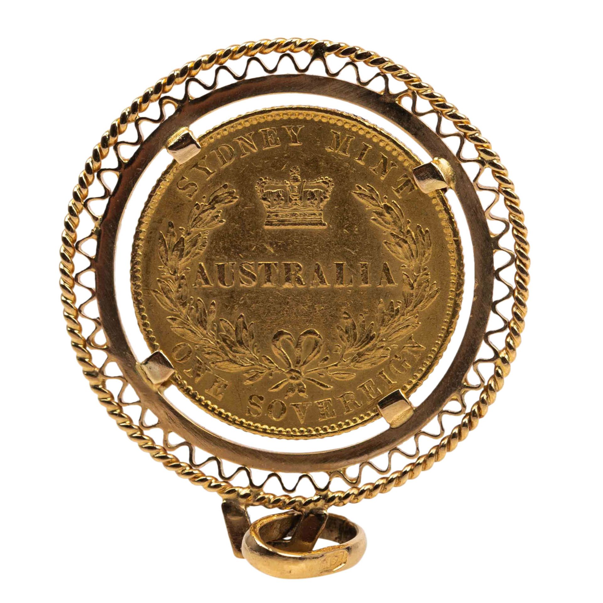 Australien/GOLD - Seltener Sovereign 1866 Sydney Mint, - Image 2 of 2