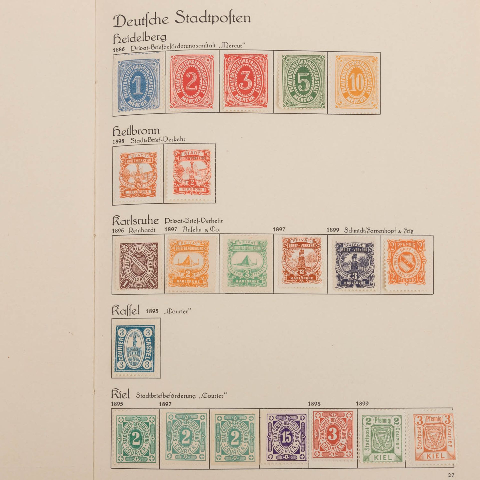 Deutsche Stadtpost 1898 - 1899 - Bild 11 aus 19