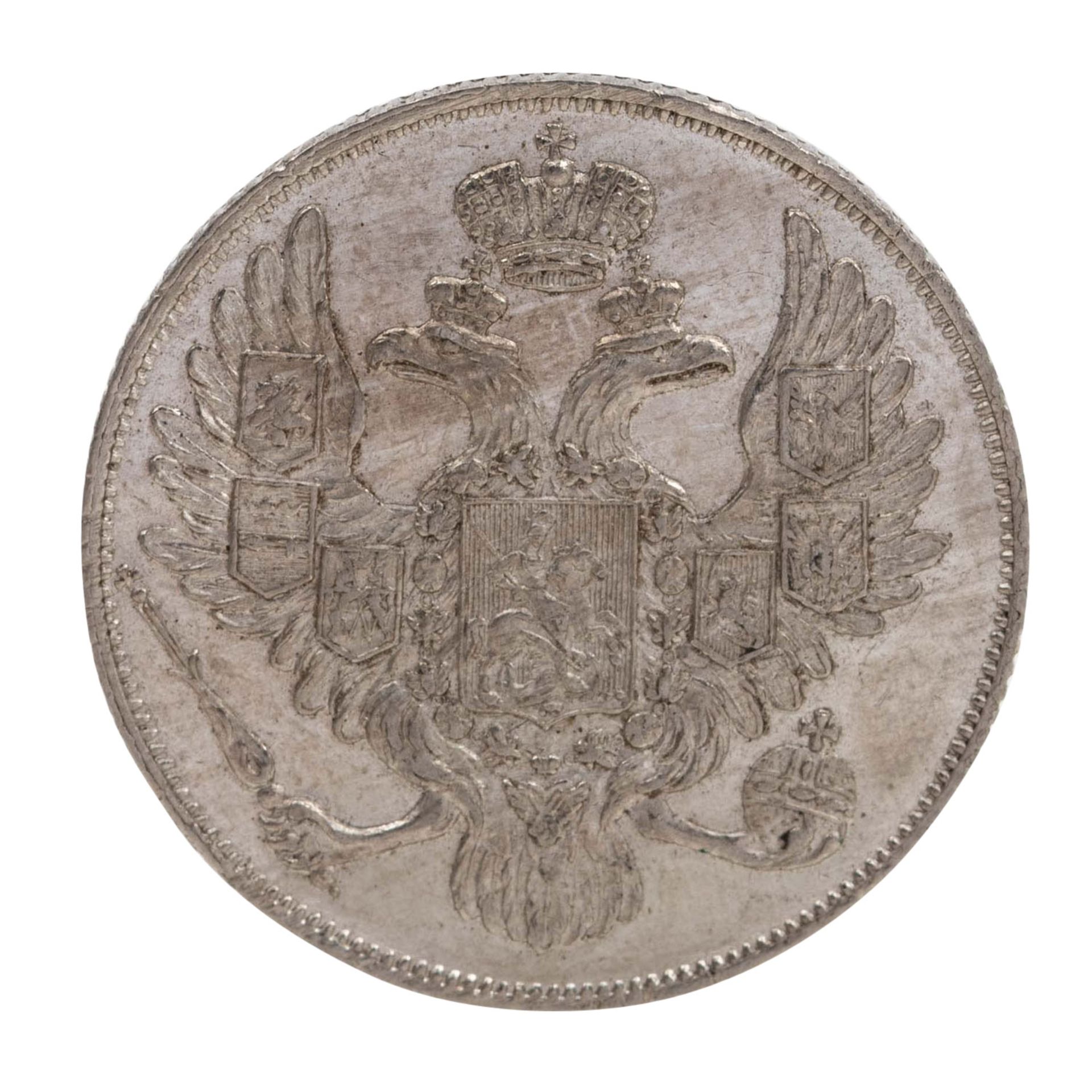 Russland - 3 Rubel 1829, Zar Nikolaus I, - Image 2 of 2