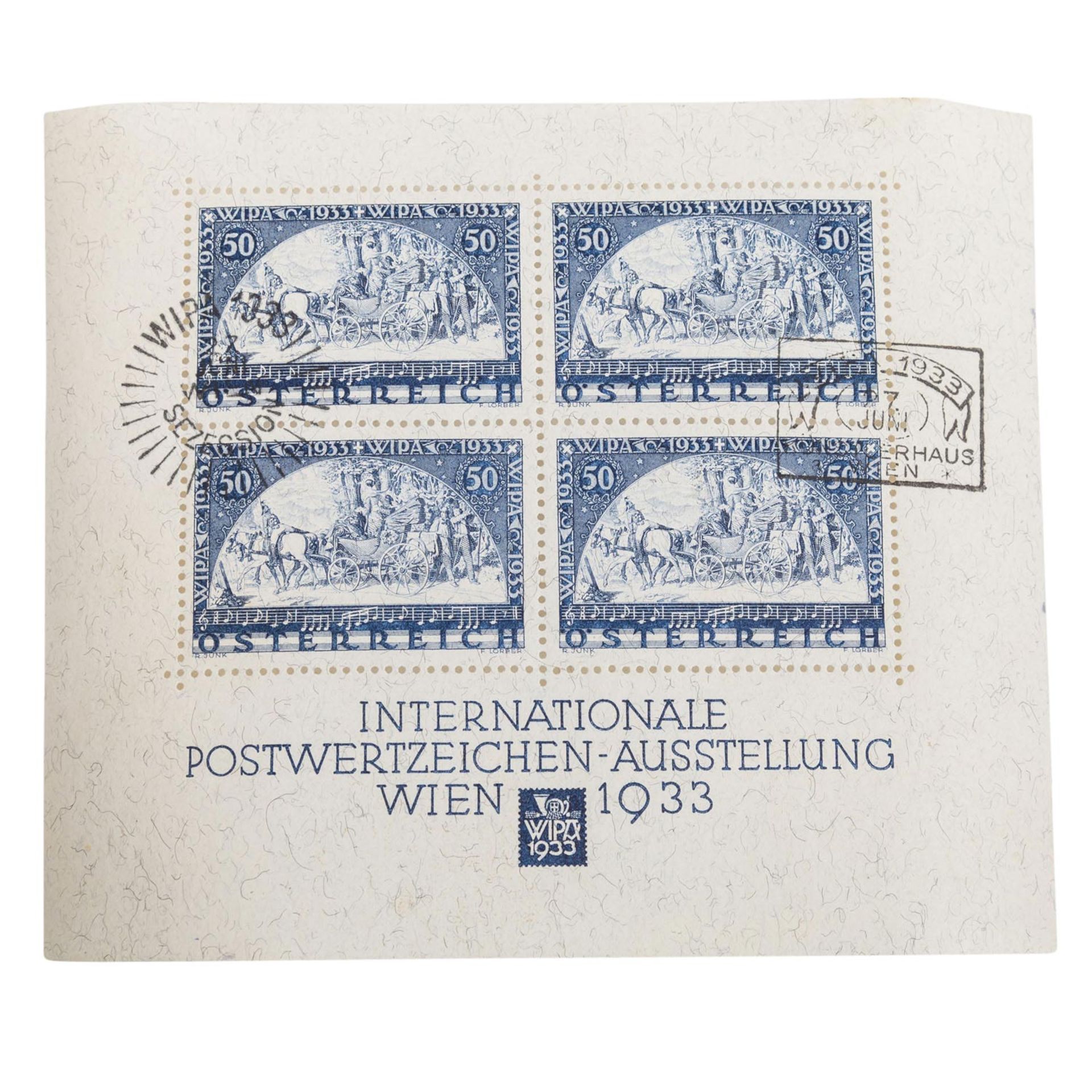 Österreich – 1933, WIPA Block Ausgabe, - Image 2 of 2