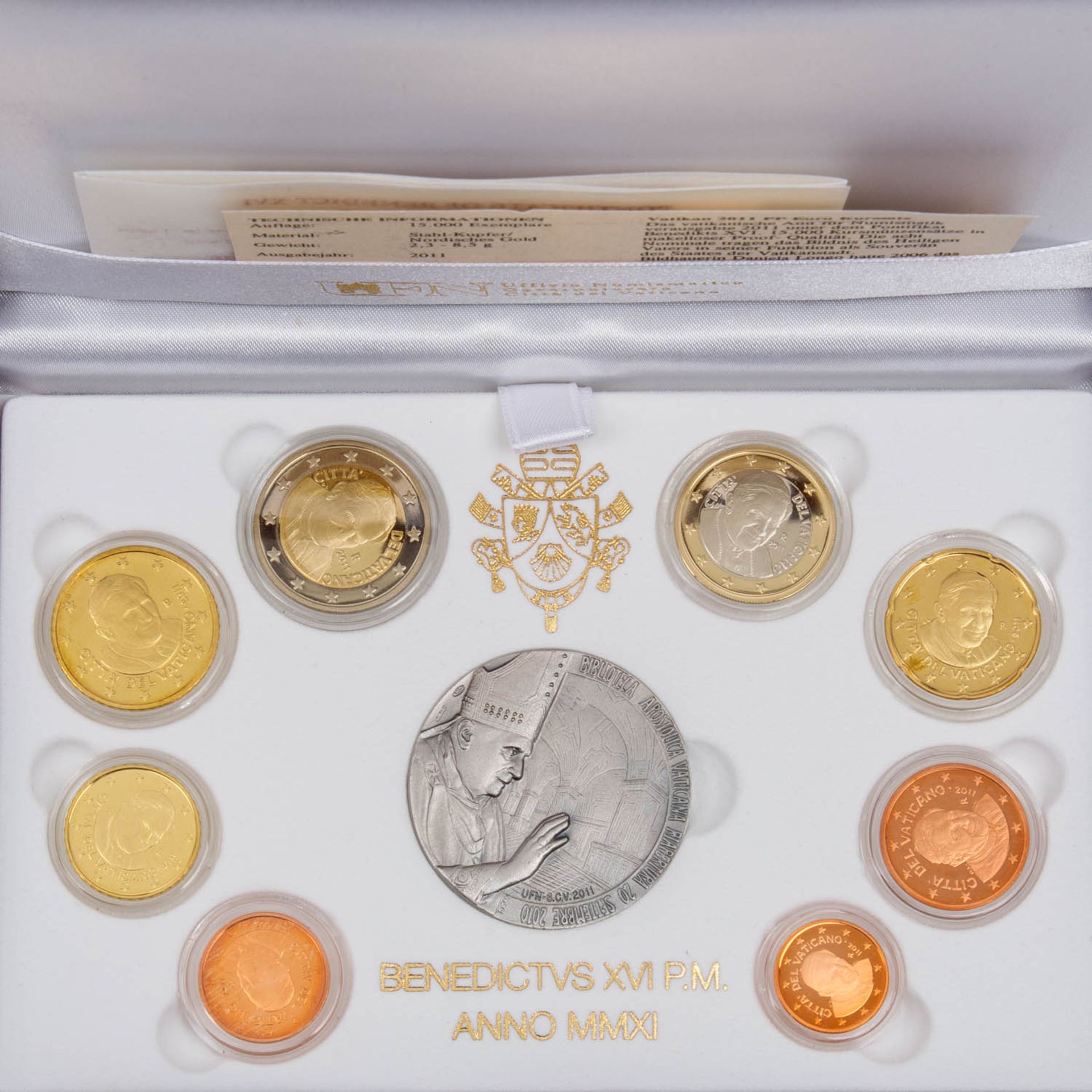 Vatikan - KMS 3,88€ 2011 mit Sterlingsilbermedaille - Bild 2 aus 2