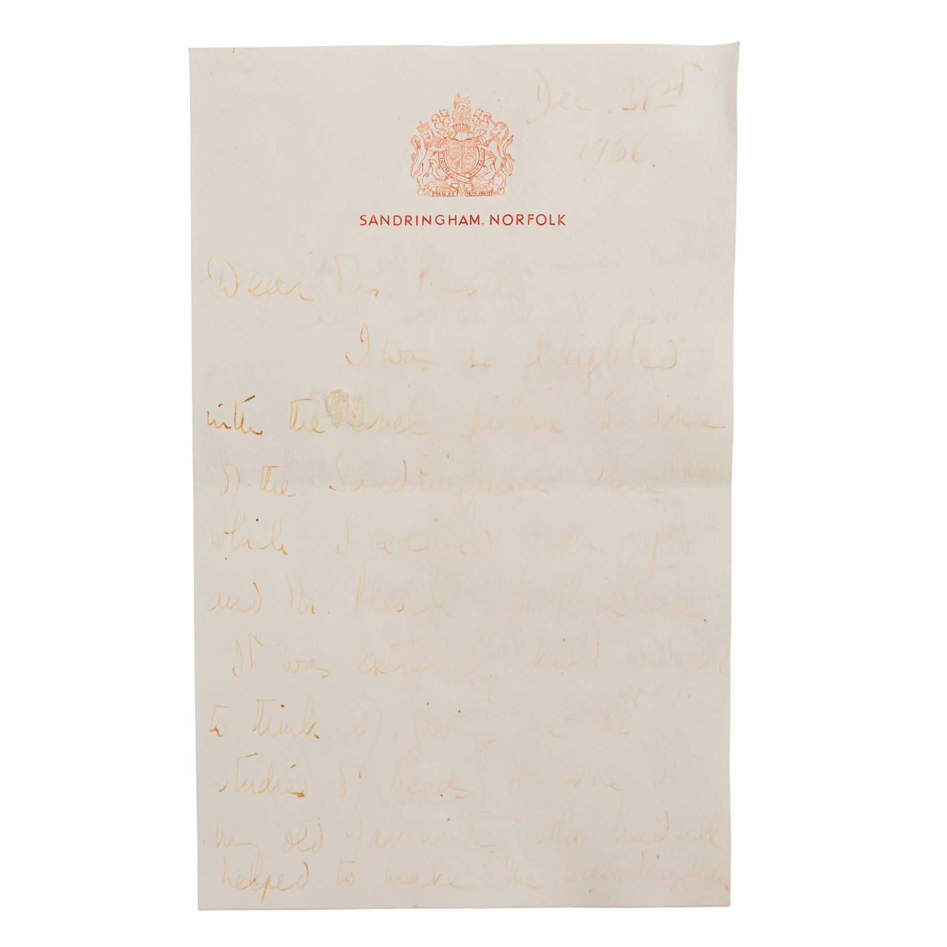 Brief von QUEEN ELISABETH II. (1926-2022) - Extrem seltener handgeschriebener - Image 4 of 7