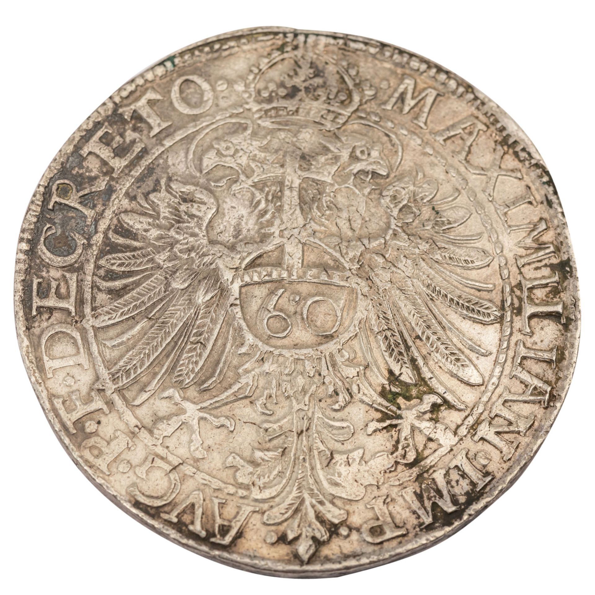 Bayern - Guldentaler zu 60 Kreuzern 1570 mit Titel Maximilian II., - Bild 2 aus 2