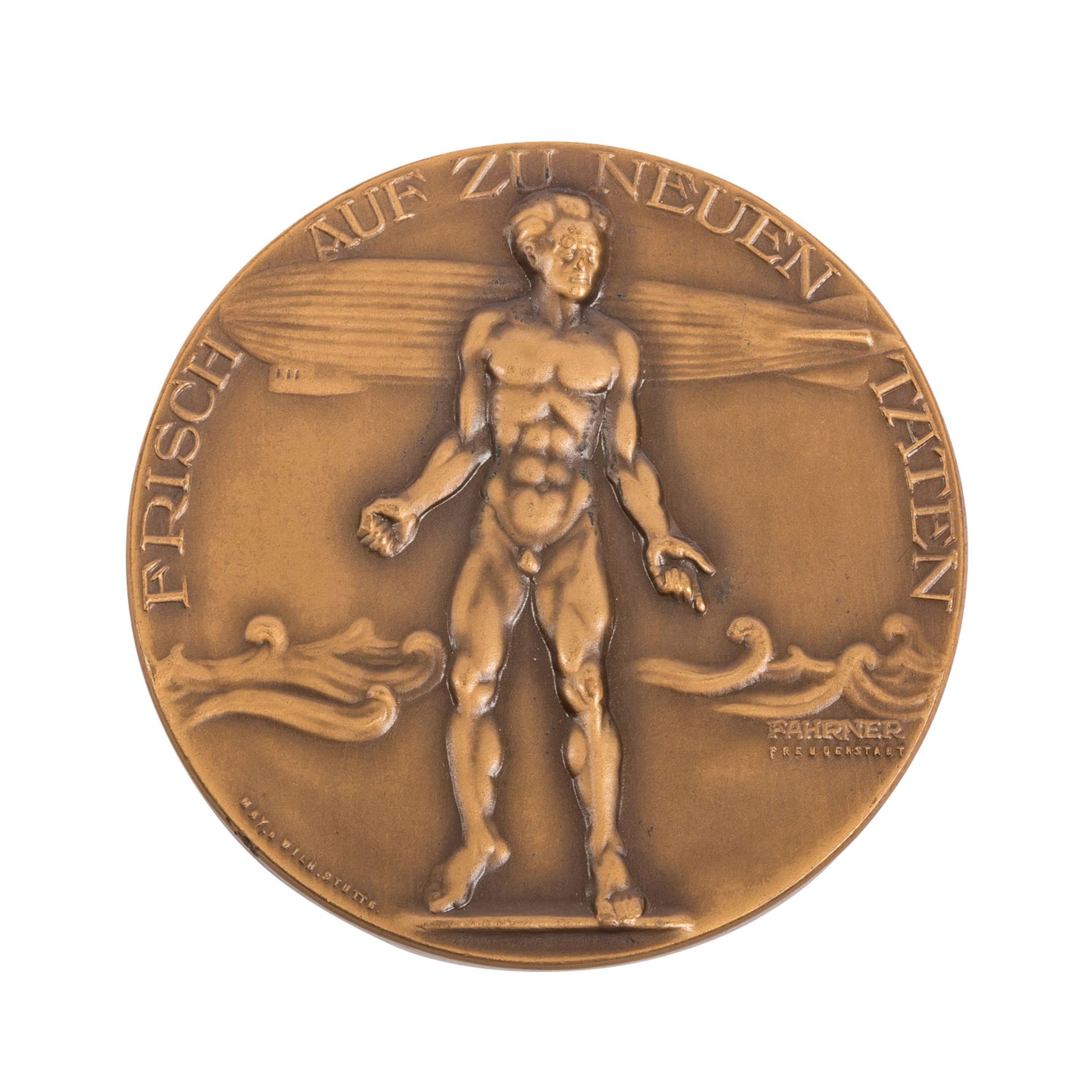 Zeppelin - Bronzemedaille 1924 D. Fahrner - Image 2 of 2