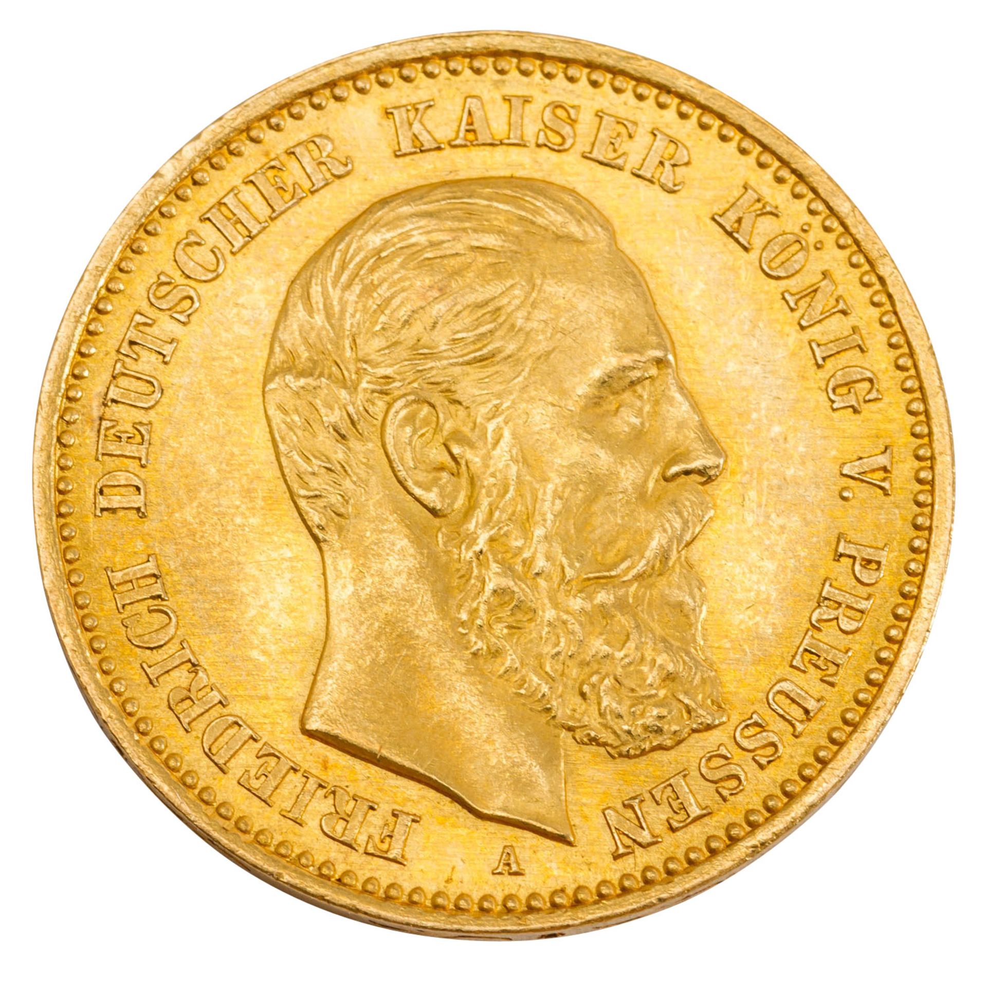 Dt. Kaiserreich /GOLD - Preussen Friedrich III. 10 Mark 1888-A - Bild 2 aus 2