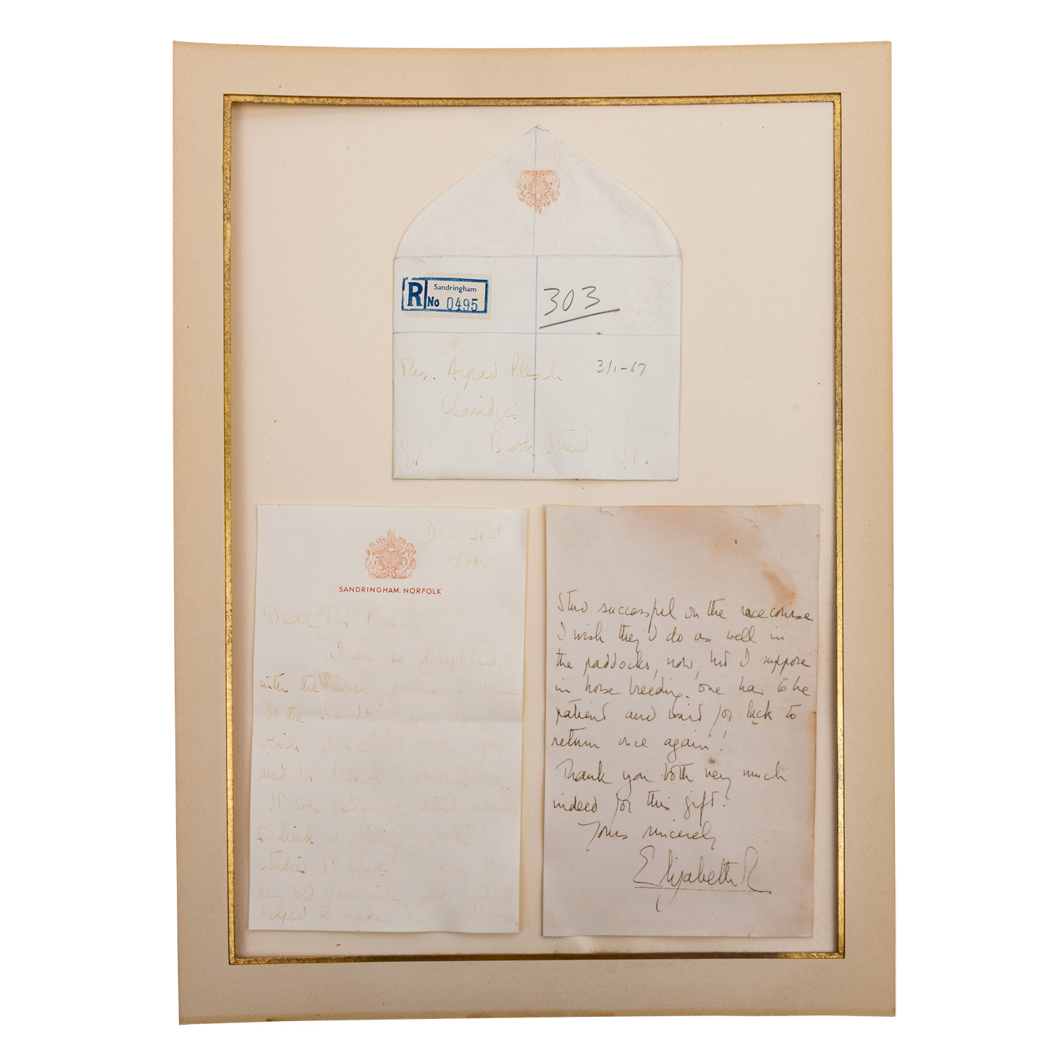 Brief von QUEEN ELISABETH II. (1926-2022) - Extrem seltener handgeschriebener - Image 3 of 7