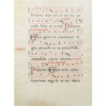 Mittelalterliche Notenhandschrift - Hinter Glas gerahmtes