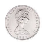 Isle of Man /PLATIN - Elisabeth II. m. Diadem, 1 Noble (1oz) 1983