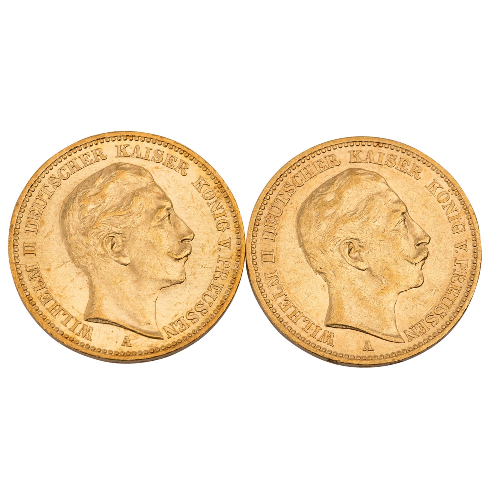 Preussen/GOLD - 2 x 20 Mark Wilhelm II.