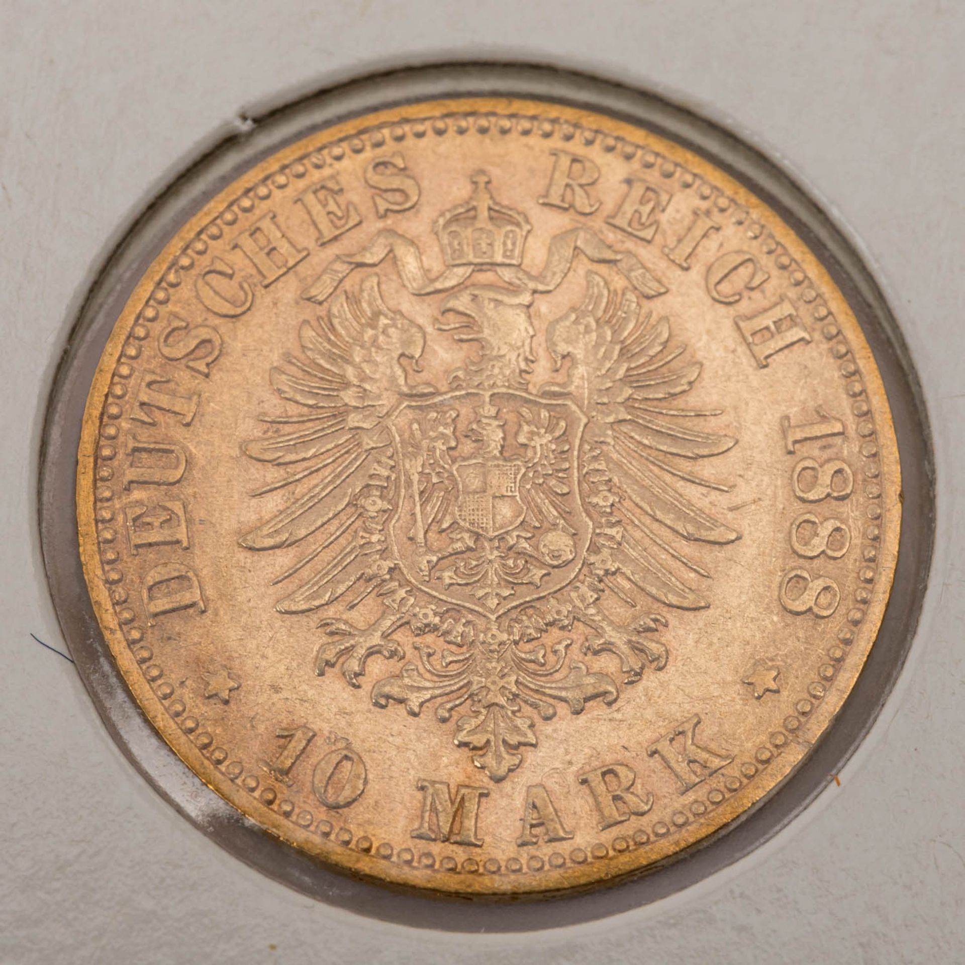 Preussen/GOLD - 10 Mark 1888 A Friedrich III., - Bild 2 aus 3