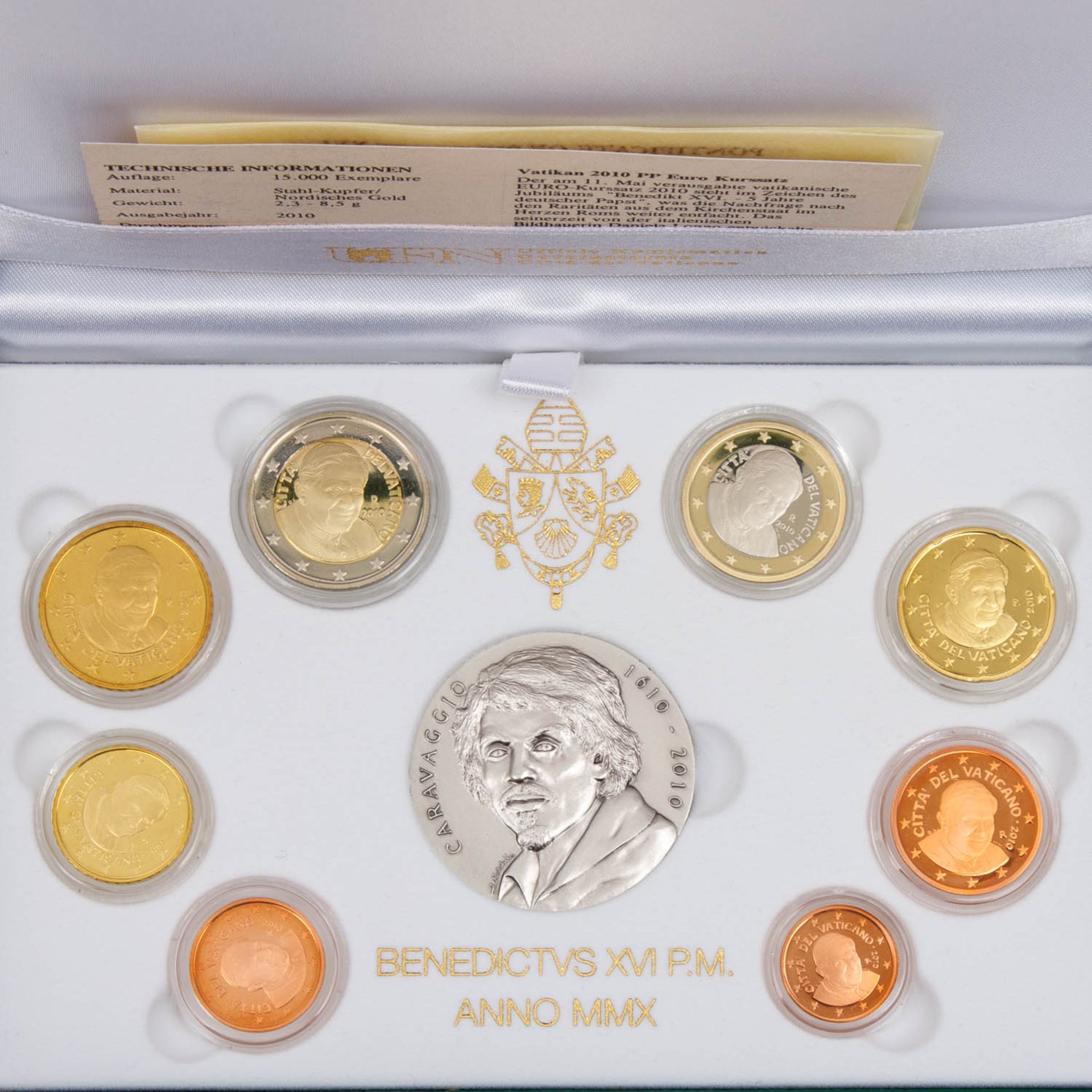 Vatikan - KMS 3,88€ 2010 mit Sterlingsilbermedaille, - Bild 2 aus 2