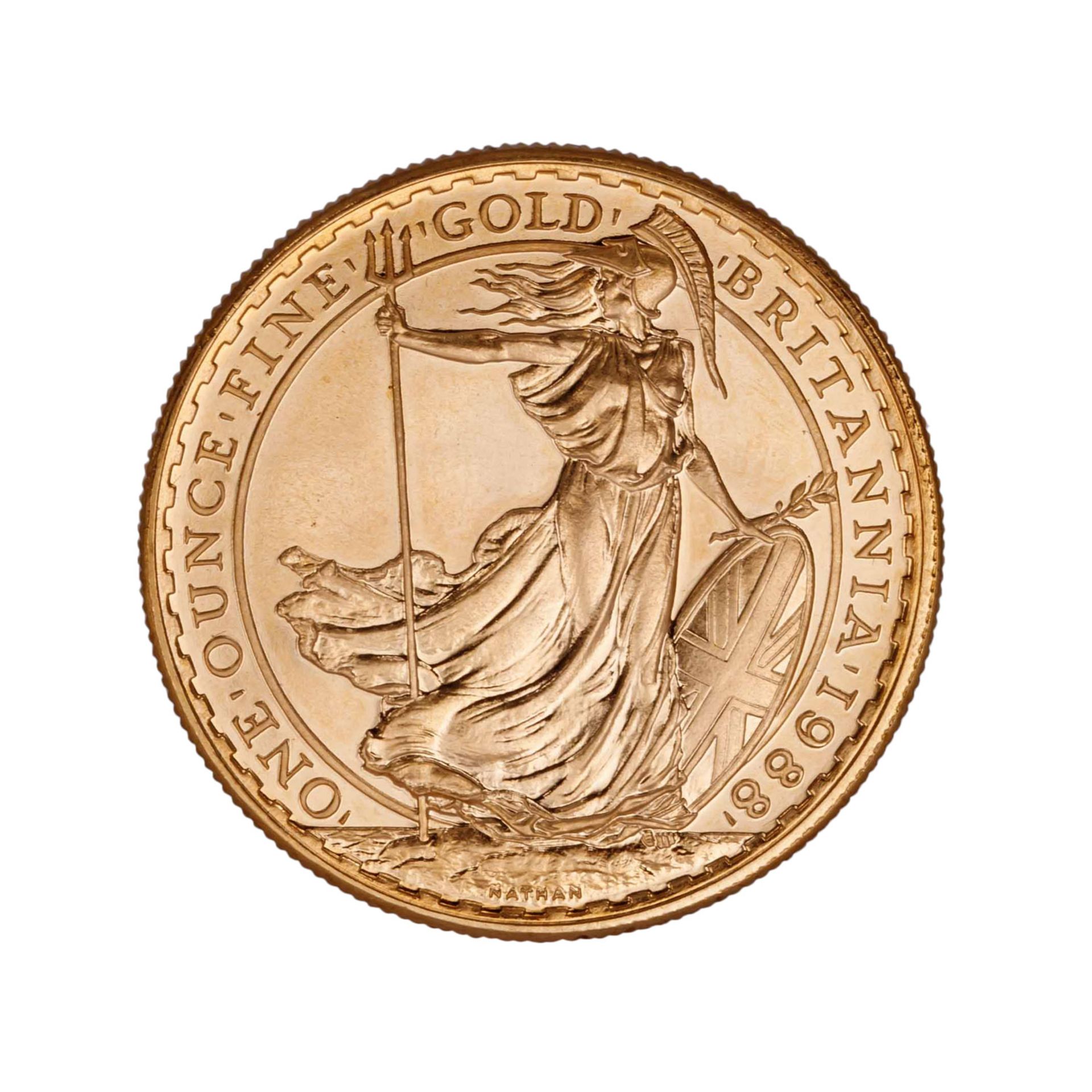 GB/GOLD - 100 Pounds 1988, Elizabeth II., - Image 2 of 2