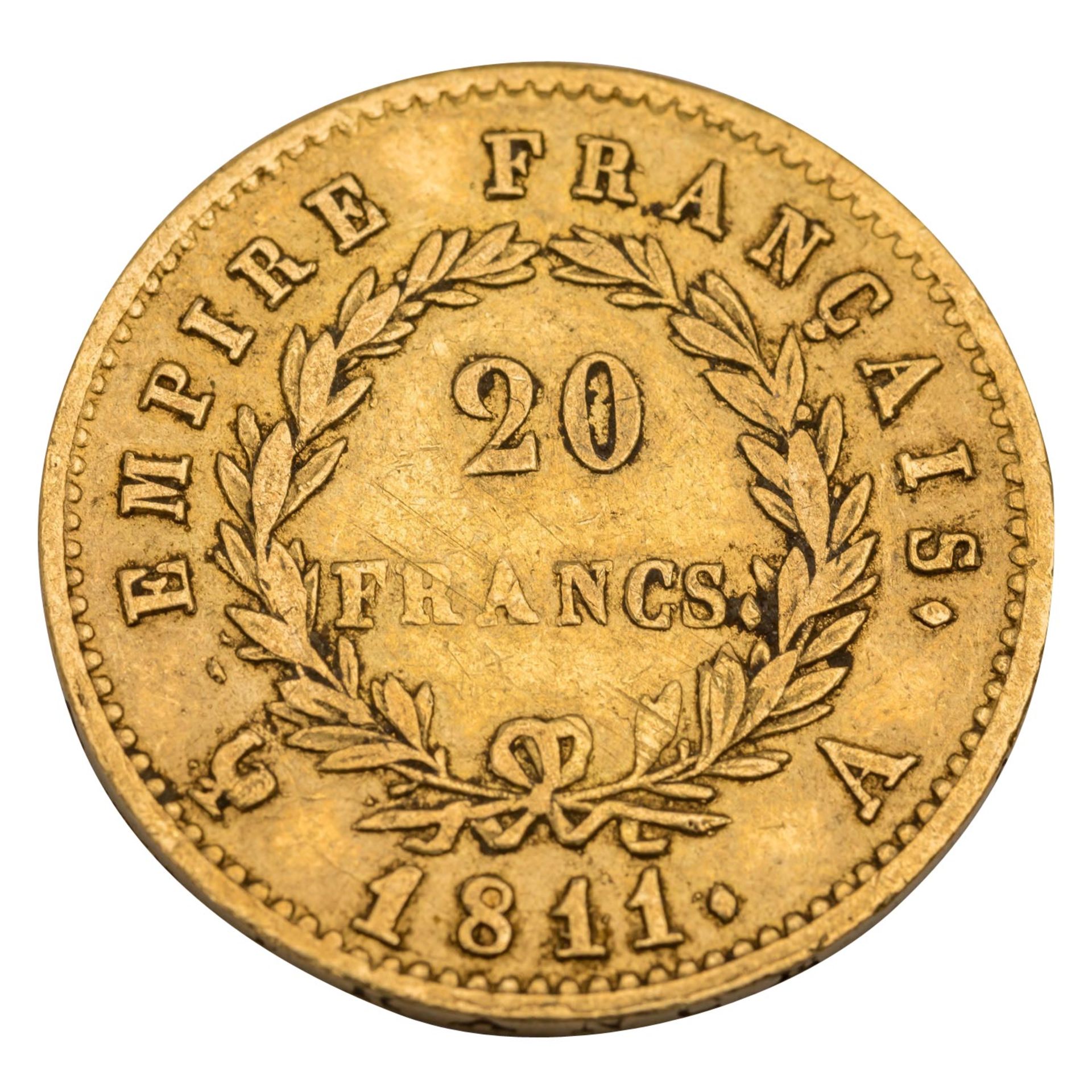 Frankreich /GOLD - Napoleon 20 FRANCS 1811-A - Bild 2 aus 2