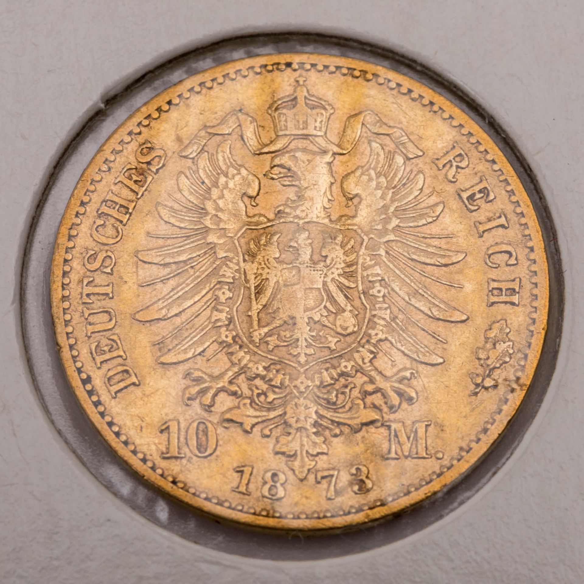 Preussen/GOLD - 10 Mark 1873 B Wilhelm I., - Bild 3 aus 3