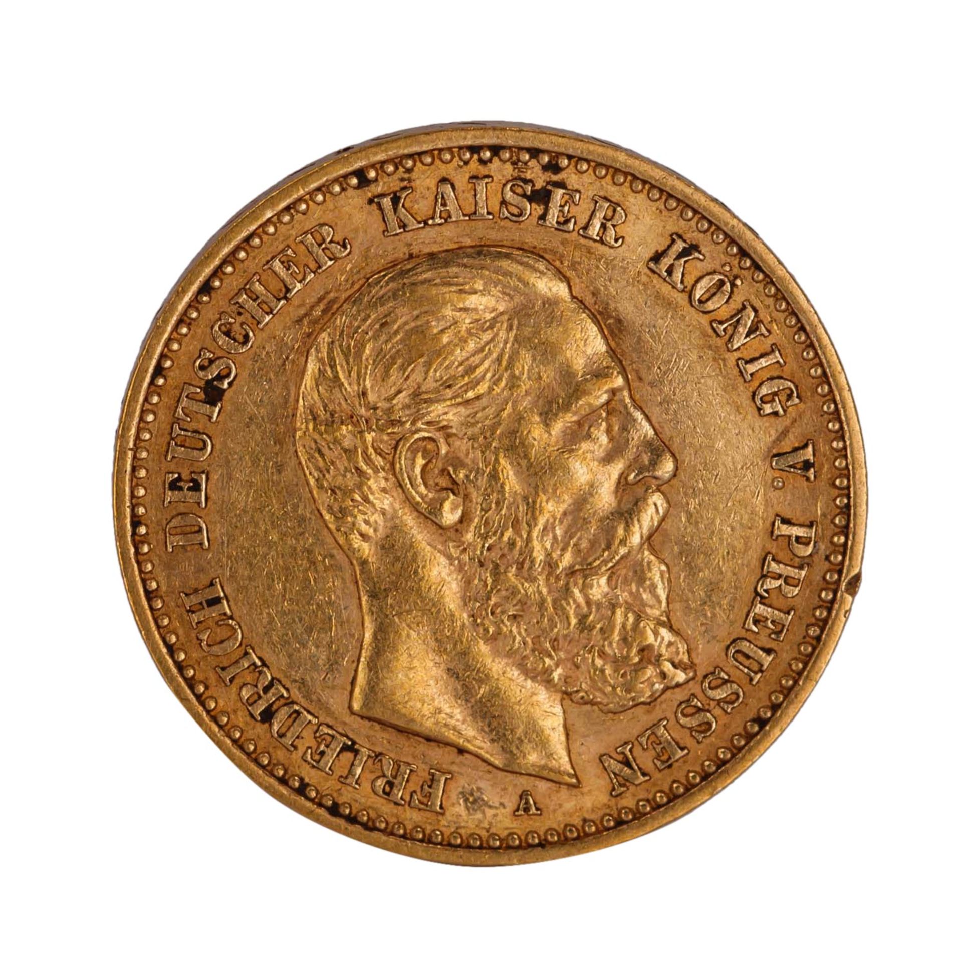 Dt. Kaiserreich /GOLD - Preußen Friedrich III. 10 Mark 1888-A