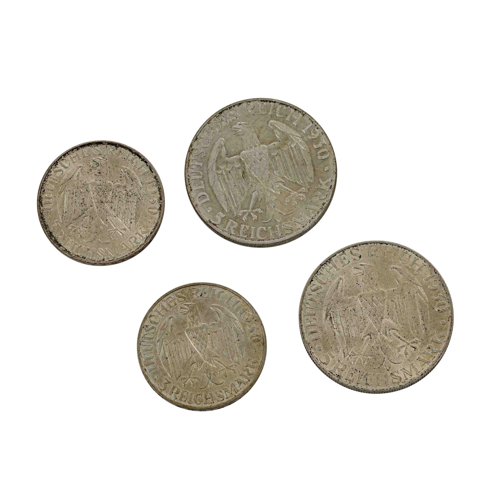 Weimarer Republik - 2 x 5 Reichsmark 1929 F - Bild 2 aus 2
