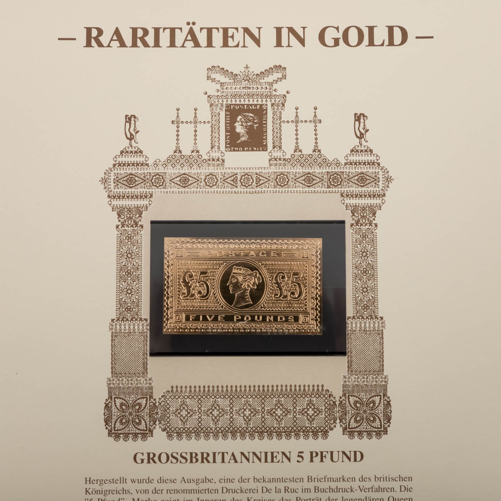 Raritäten in Gold / Briefmarken-Nachbildungen - Bild 5 aus 7