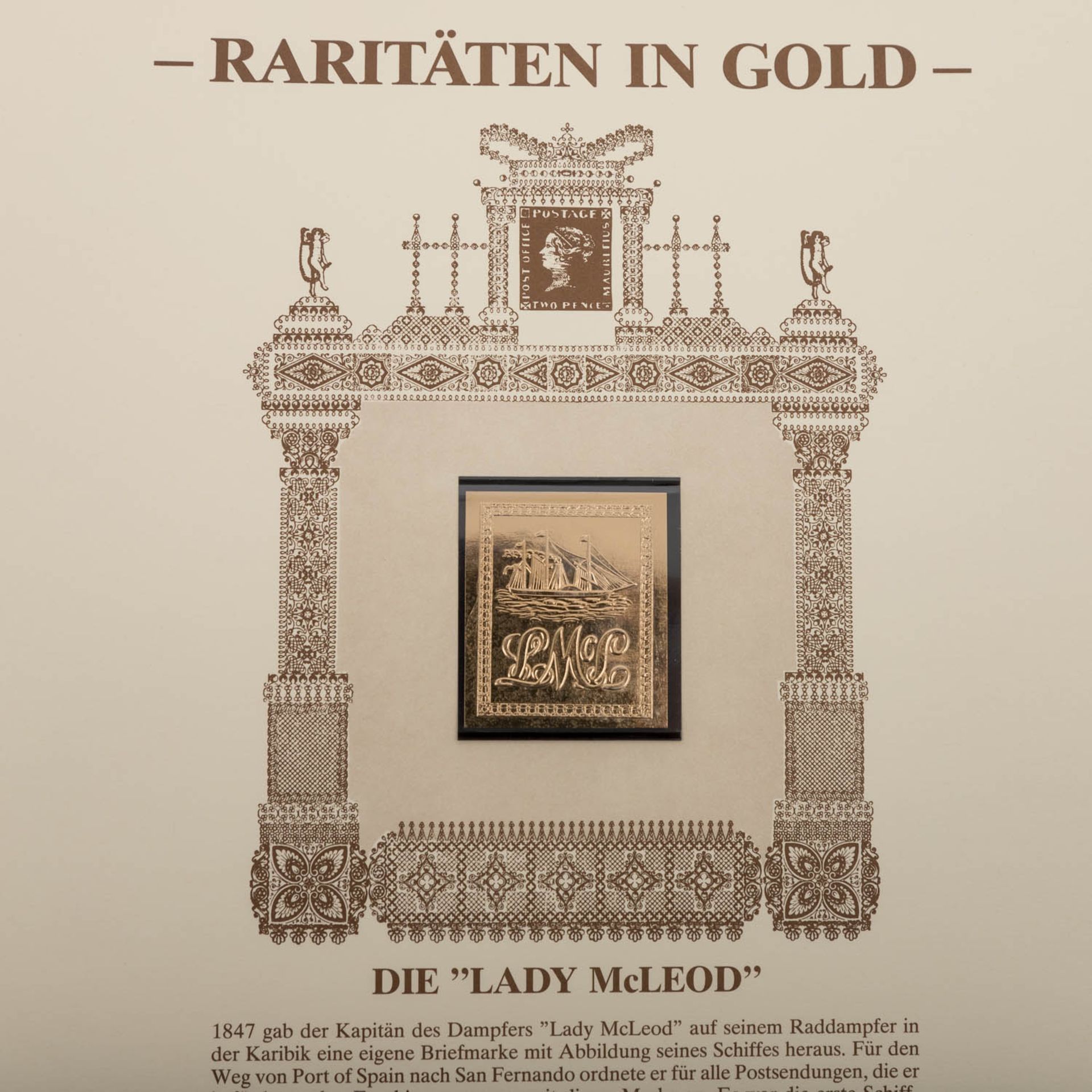 Raritäten in Gold / Briefmarken-Nachbildungen - Bild 4 aus 7