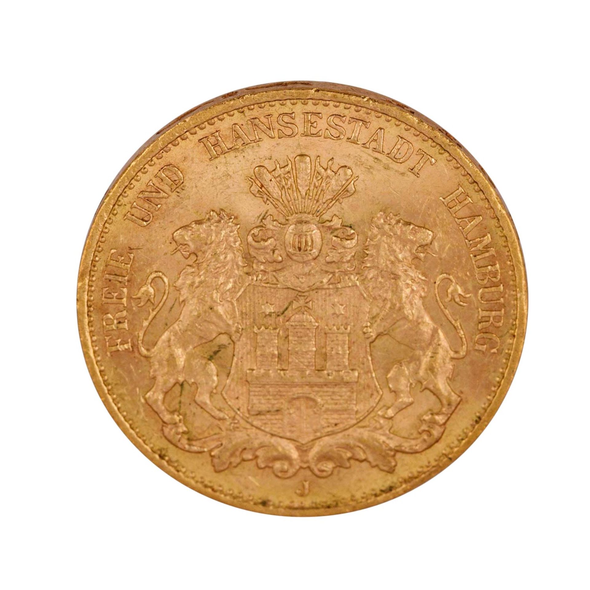 Hamburg/GOLD - 20 Mark 1913 J