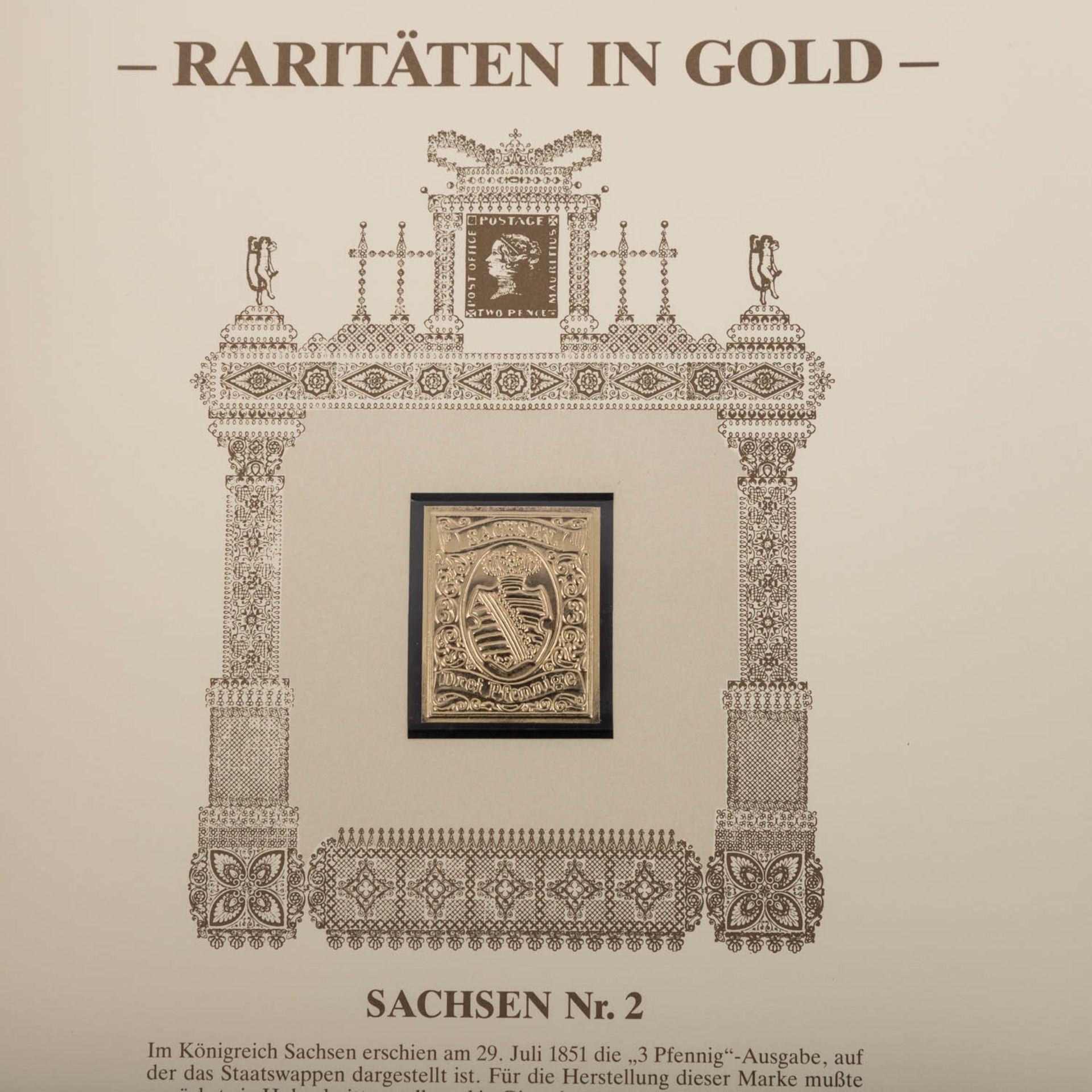 Raritäten in Gold / Briefmarken-Nachbildungen - Bild 6 aus 7