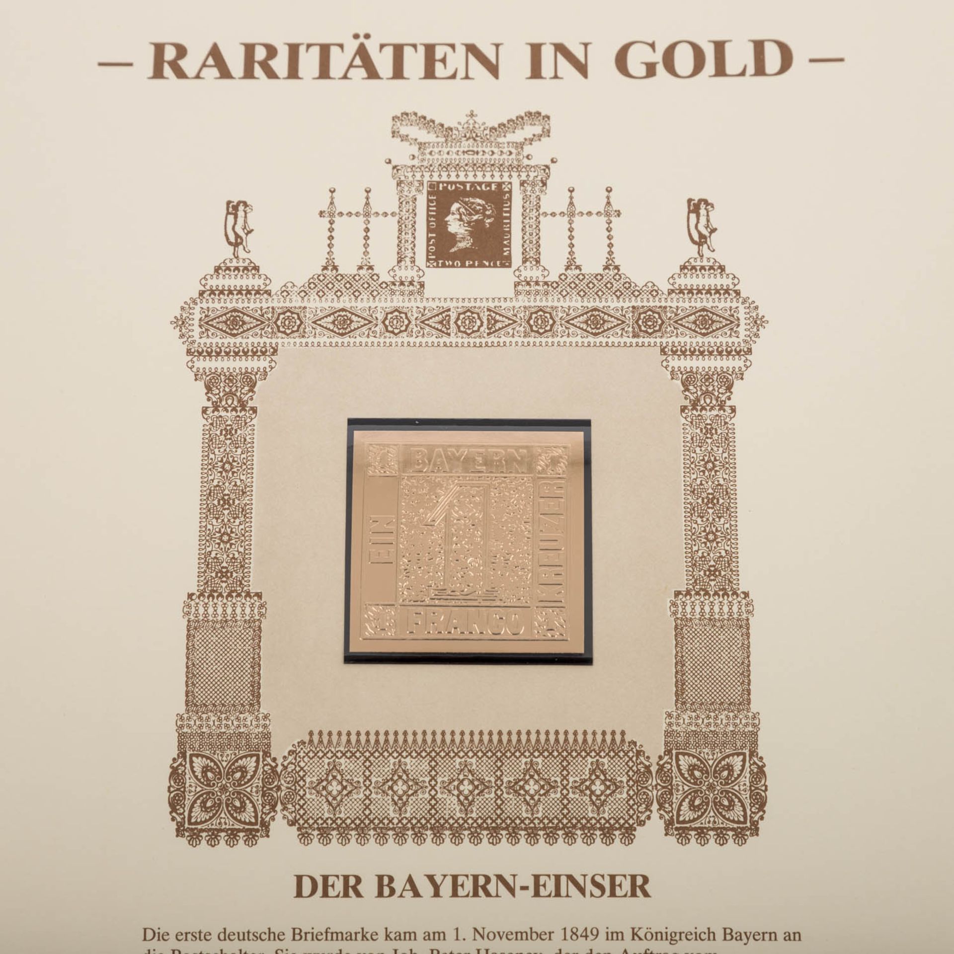 Raritäten in Gold / Briefmarken-Nachbildungen - Bild 3 aus 7