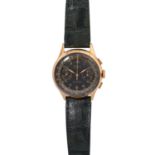 NOREXA Geneve Vintage Chronograph "Two tone Tropical dial". Herrenuhr. Ca. 1950er Jahre.