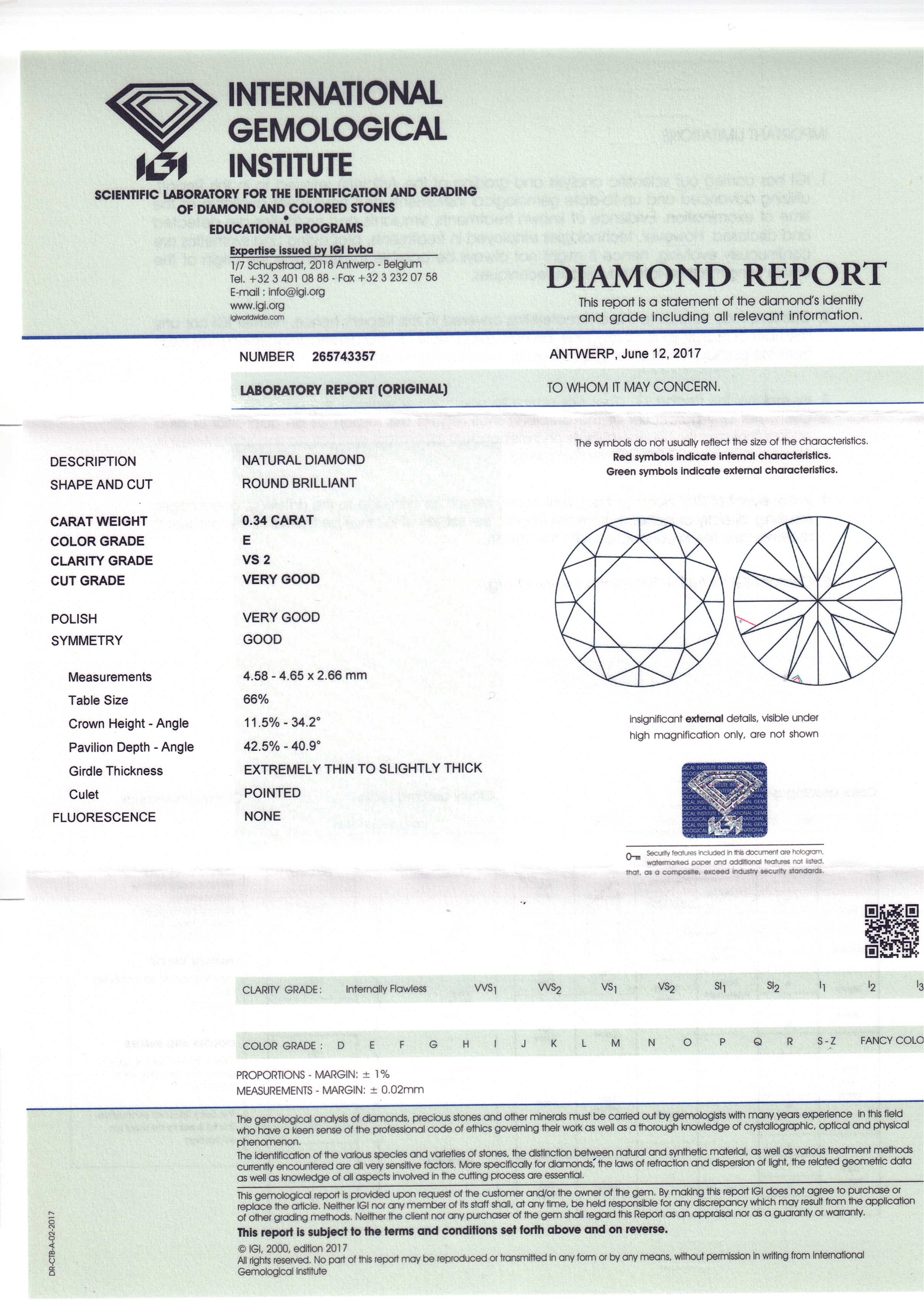 Zusammen passendes Paar Brillanten je 0,34 ct, - Image 3 of 4