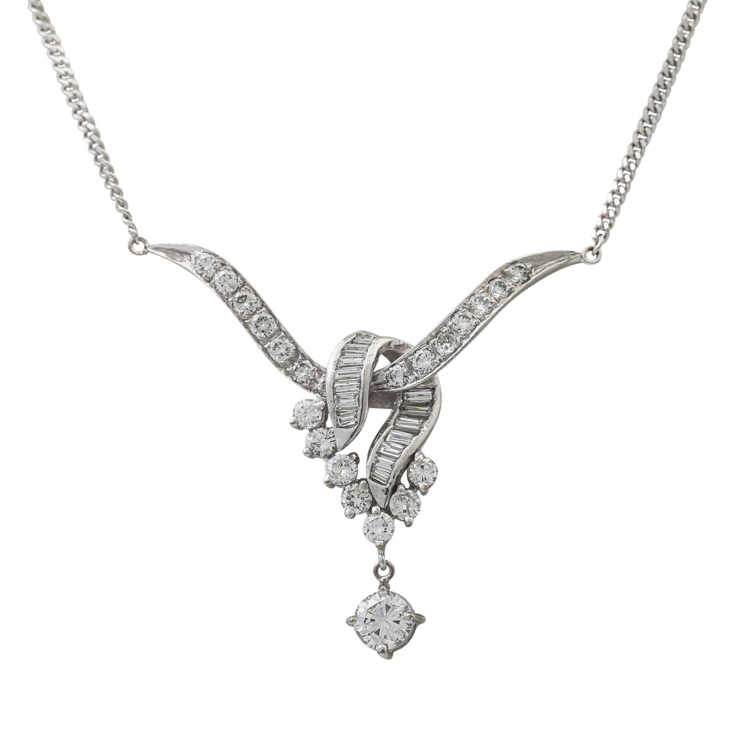 Collier mit Diamanten zus. ca. 1 ct, - Image 2 of 6