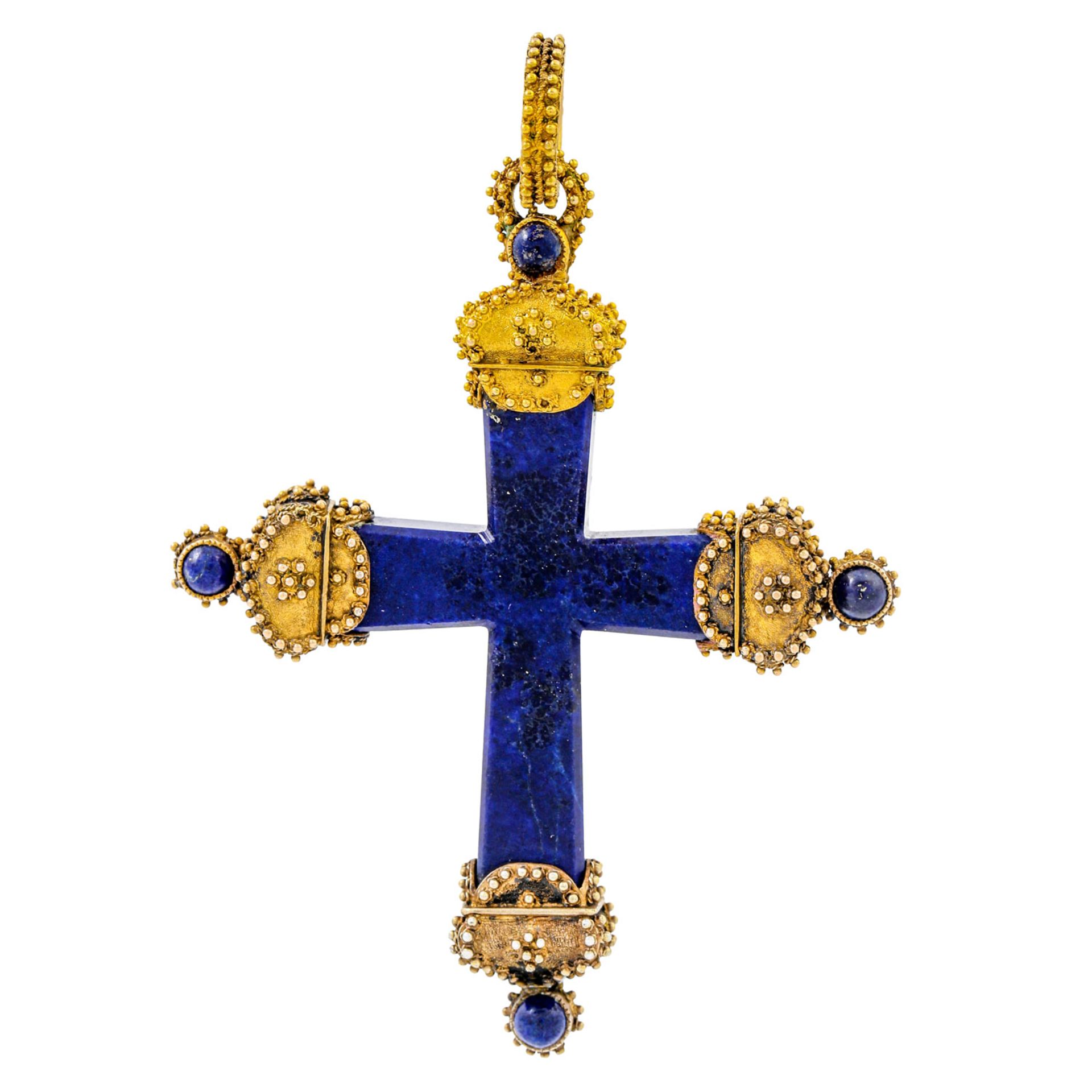 Historisch bedeutendes Lapislazuli Kreuz - Bild 4 aus 4