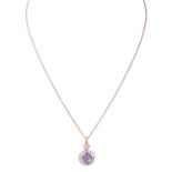 Anhänger mit Amethyst und Brillanten,