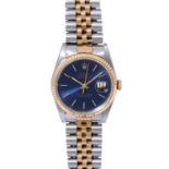 ROLEX Neo Vintage Datejust 36 "Blau", Ref. 16233. Armbanduhr. Ca. 1990er Jahre.