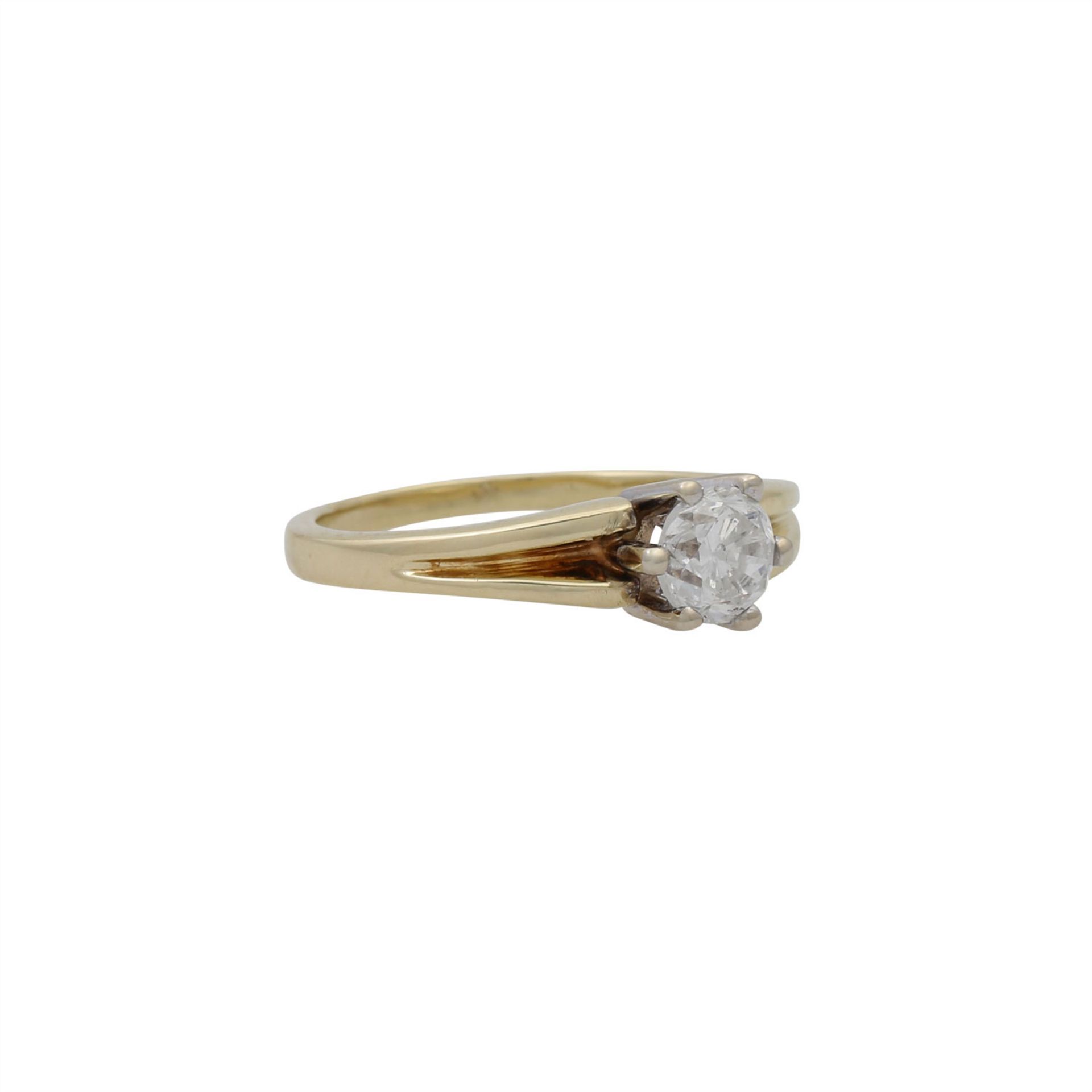 Solitärring mit Brillant ca. 1,0 ct,