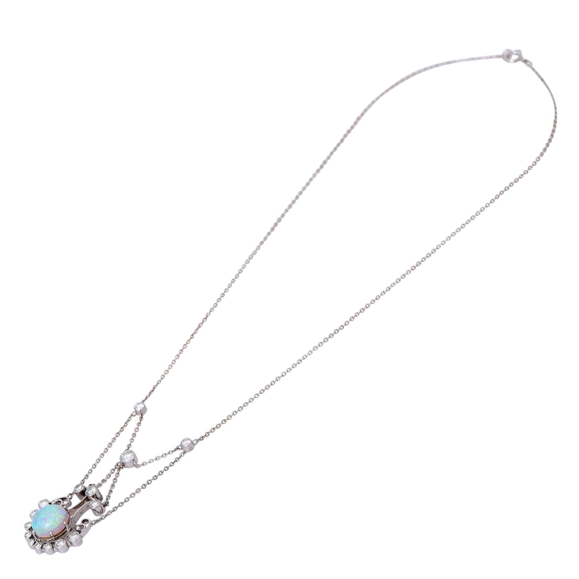 Collier mit Opal und Brillanten - Bild 3 aus 5