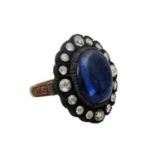 Herausragender antiker Ring mit Saphir Cabochon,