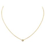 CARTIER Kette mit kleinem Brillant ca. 0,10 ct,