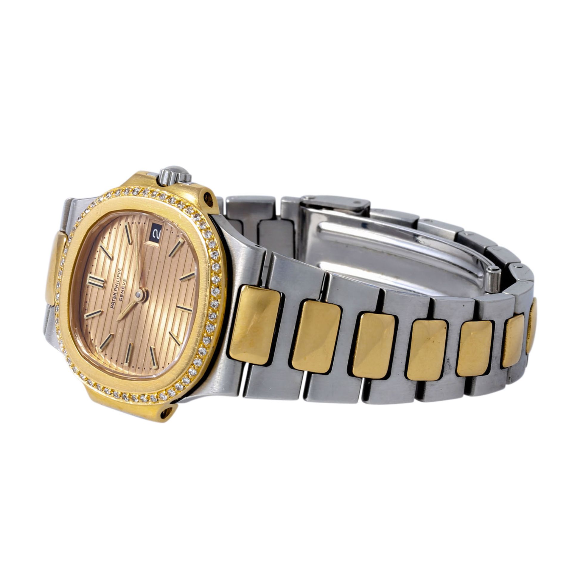 PATEK PHILIPPE Neo Vintage Nautilus Lady "Champagner", Ref. 4700/2. Damenuhr. - Bild 6 aus 6