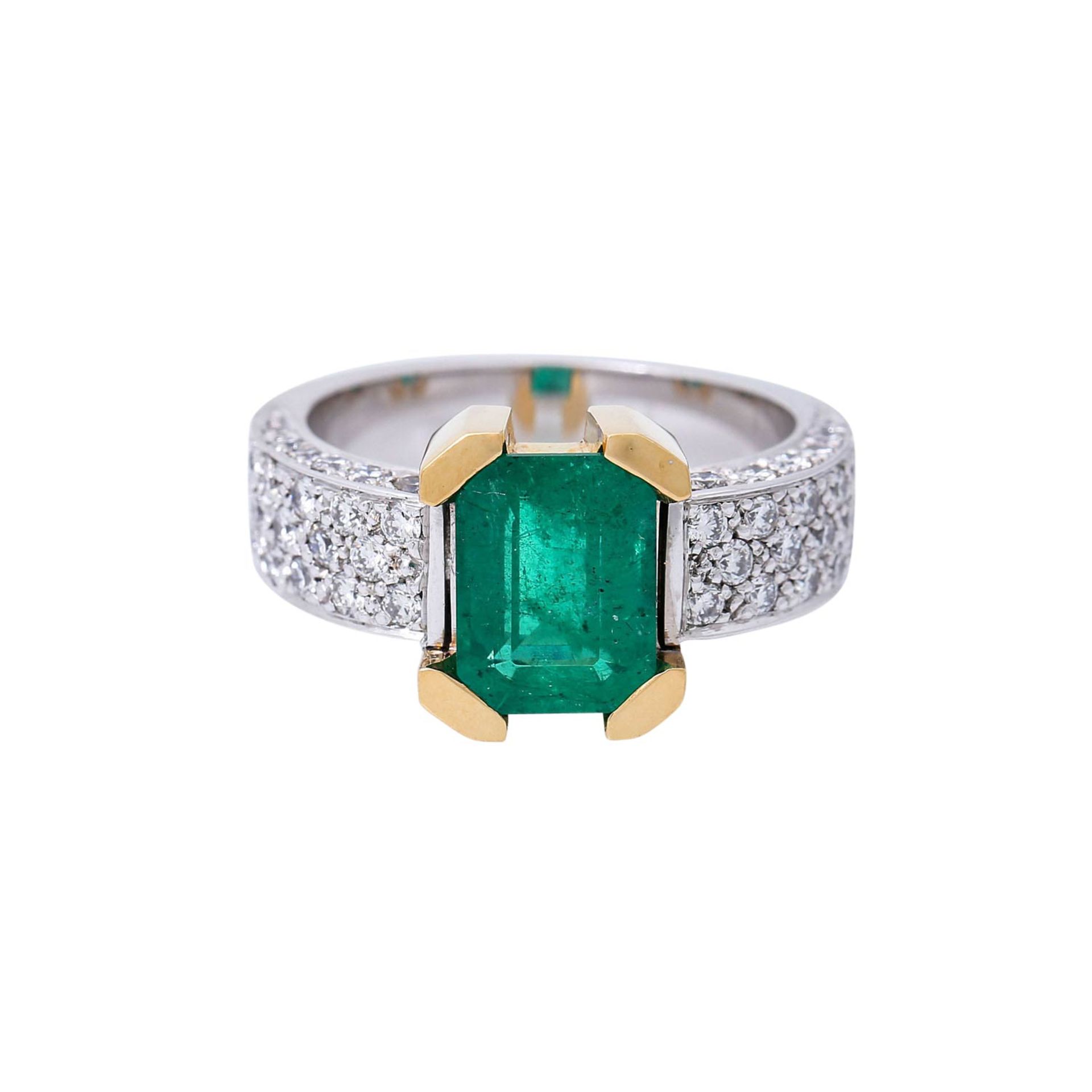 Ring mit Smaragd 2,64 ct von schöner Farbe, - Image 2 of 6