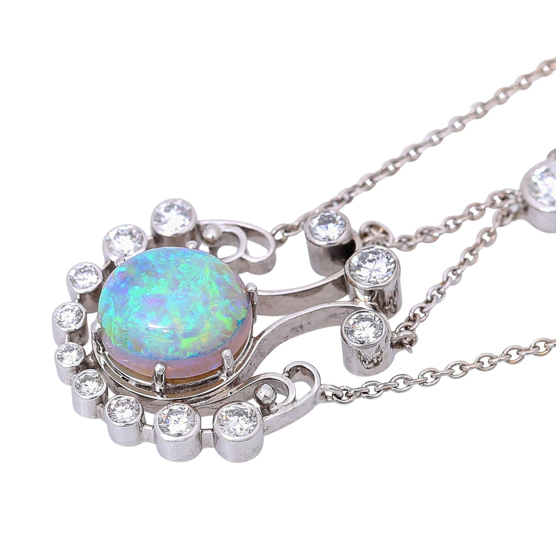 Collier mit Opal und Brillanten - Bild 4 aus 5