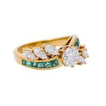 Ring mit Smaragden und Diamanten,