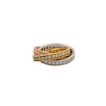 CARTIER Ring "Trinity" mit Brillanten von zus. ca. 1,8 ct,