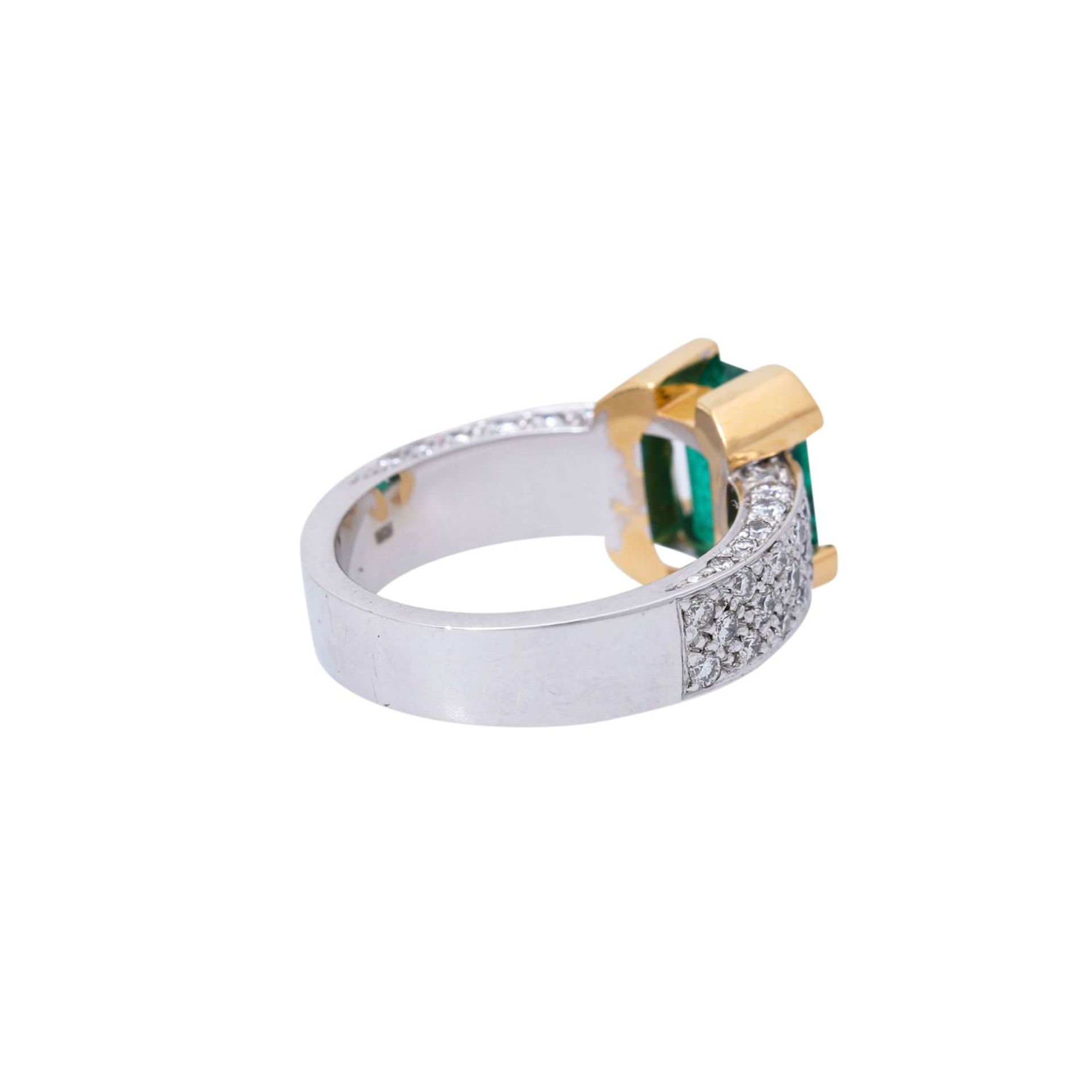 Ring mit Smaragd 2,64 ct von schöner Farbe, - Bild 3 aus 6