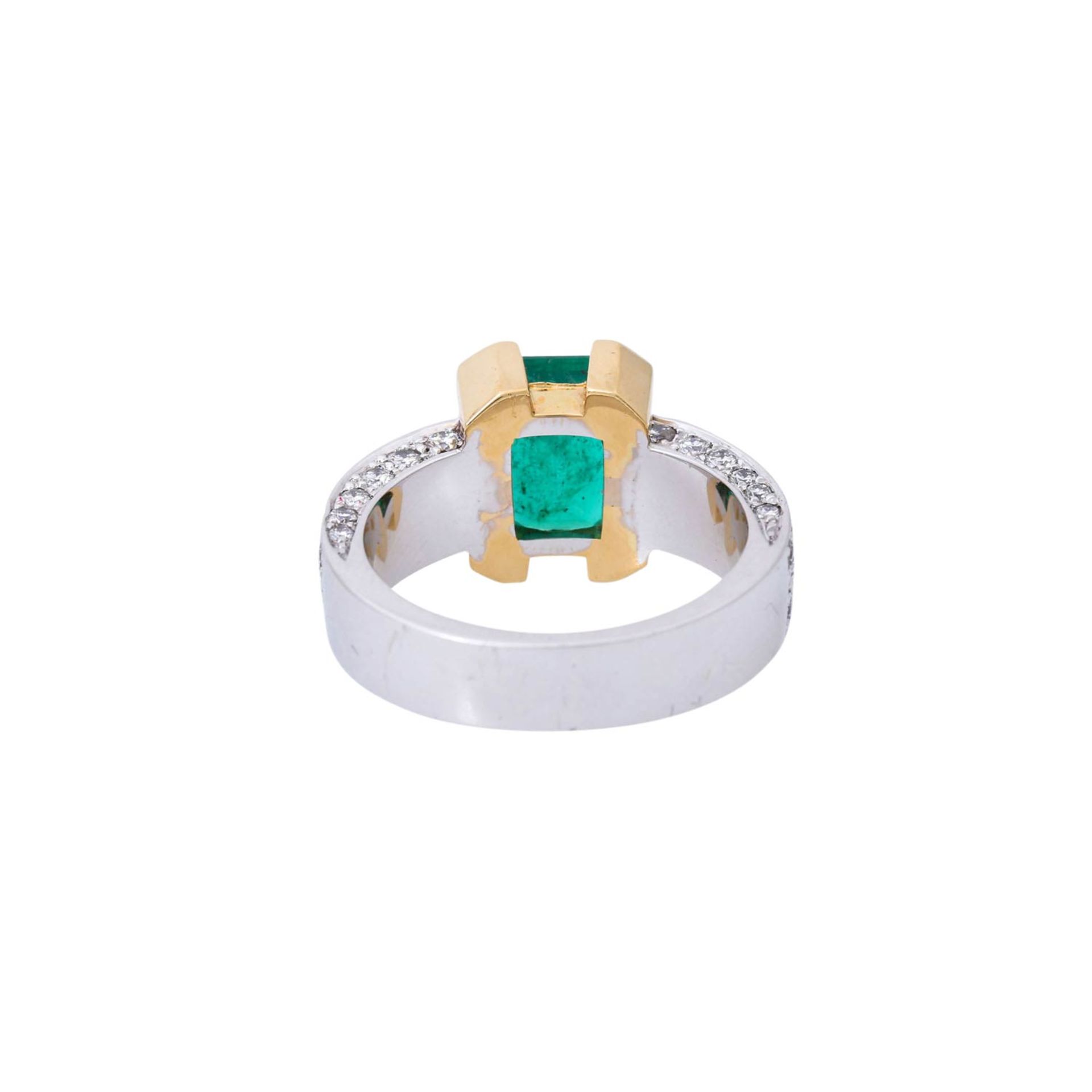 Ring mit Smaragd 2,64 ct von schöner Farbe, - Bild 4 aus 6