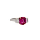 Ring mit hochfeinem Rubin von 3,31 ct,