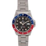 ROLEX Vintage GMT-MASTER I "Pepsi" Herrenuhr, Ref. 16750. Ca. 1983.