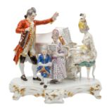 MEISSEN, Gruppe-Familie Mozart, 1850-1918