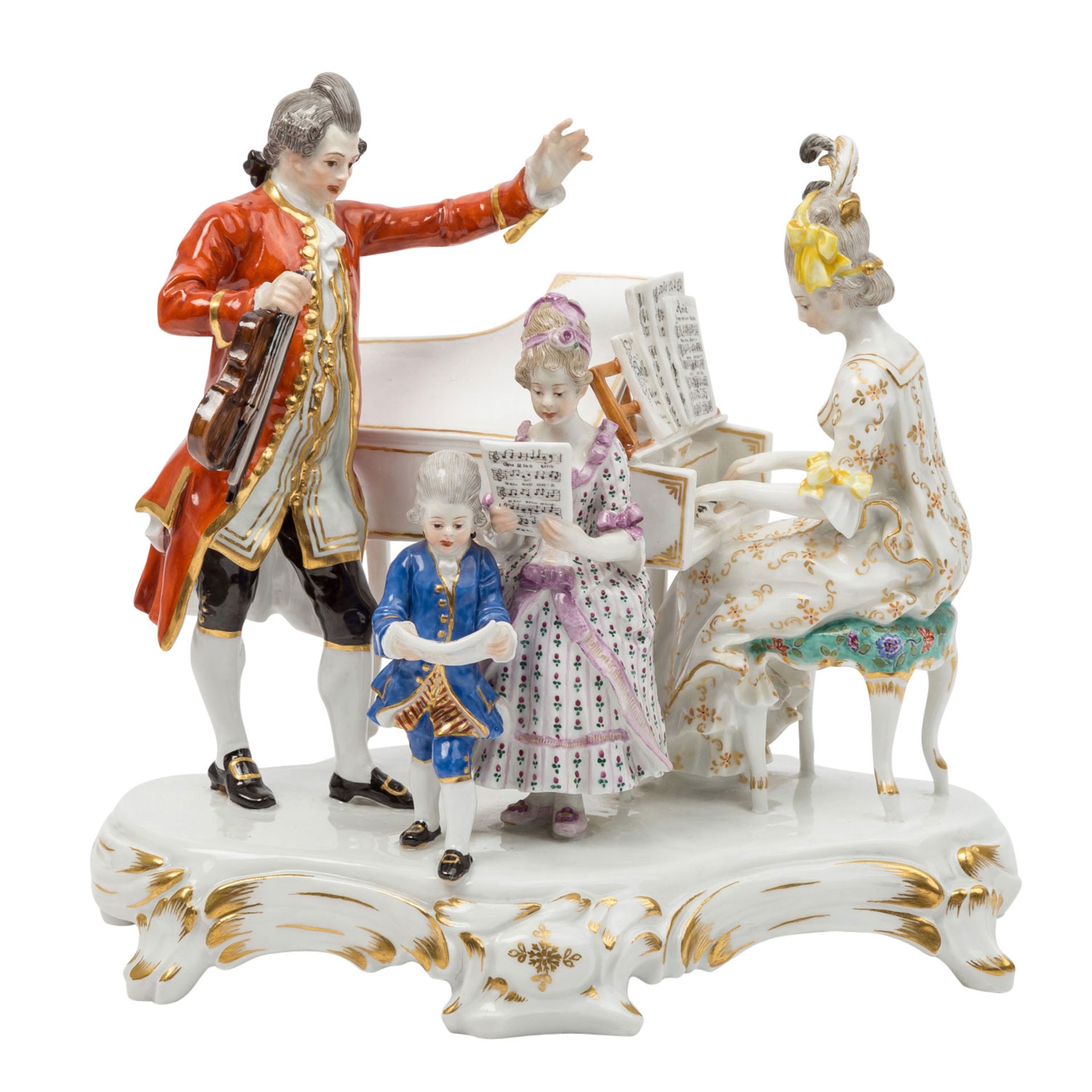 MEISSEN, Gruppe-Familie Mozart, 1850-1918