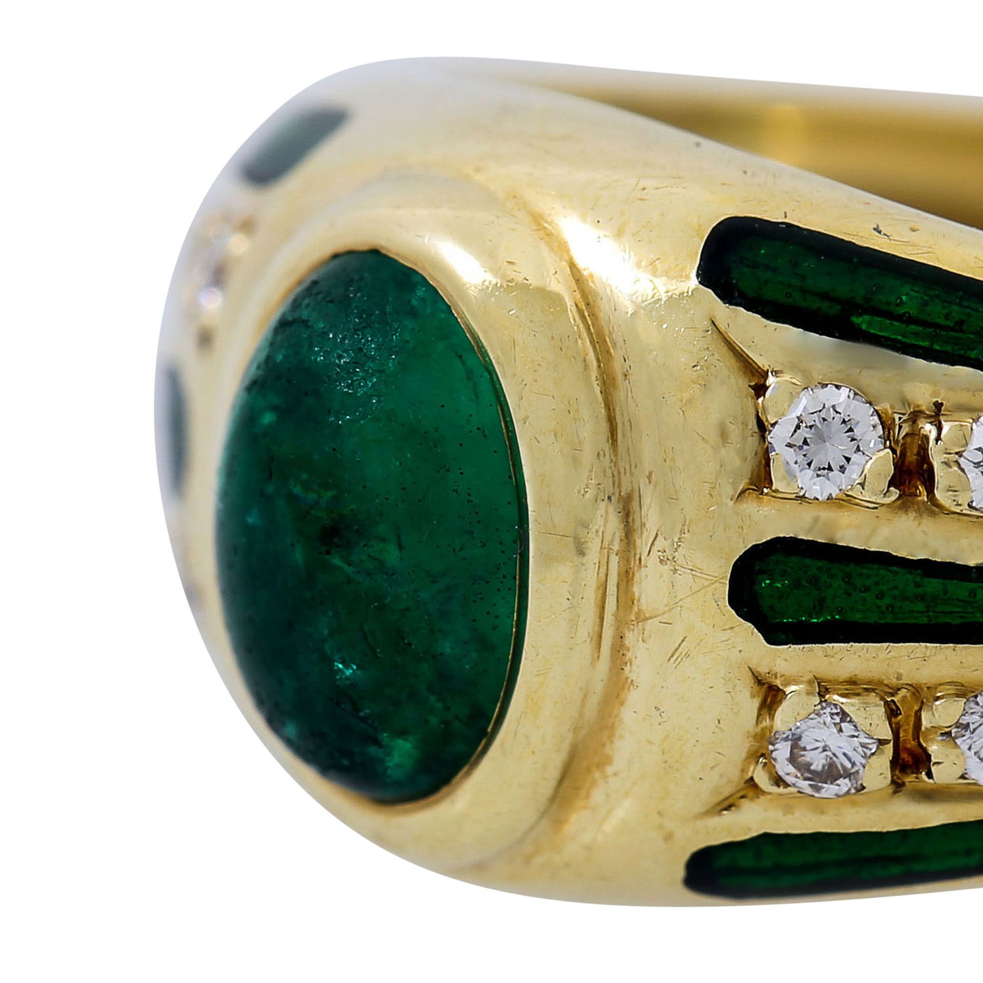 FABERGÉ BY VICTOR MAYER Ring mit Smaragd und Brillanten - Bild 5 aus 5
