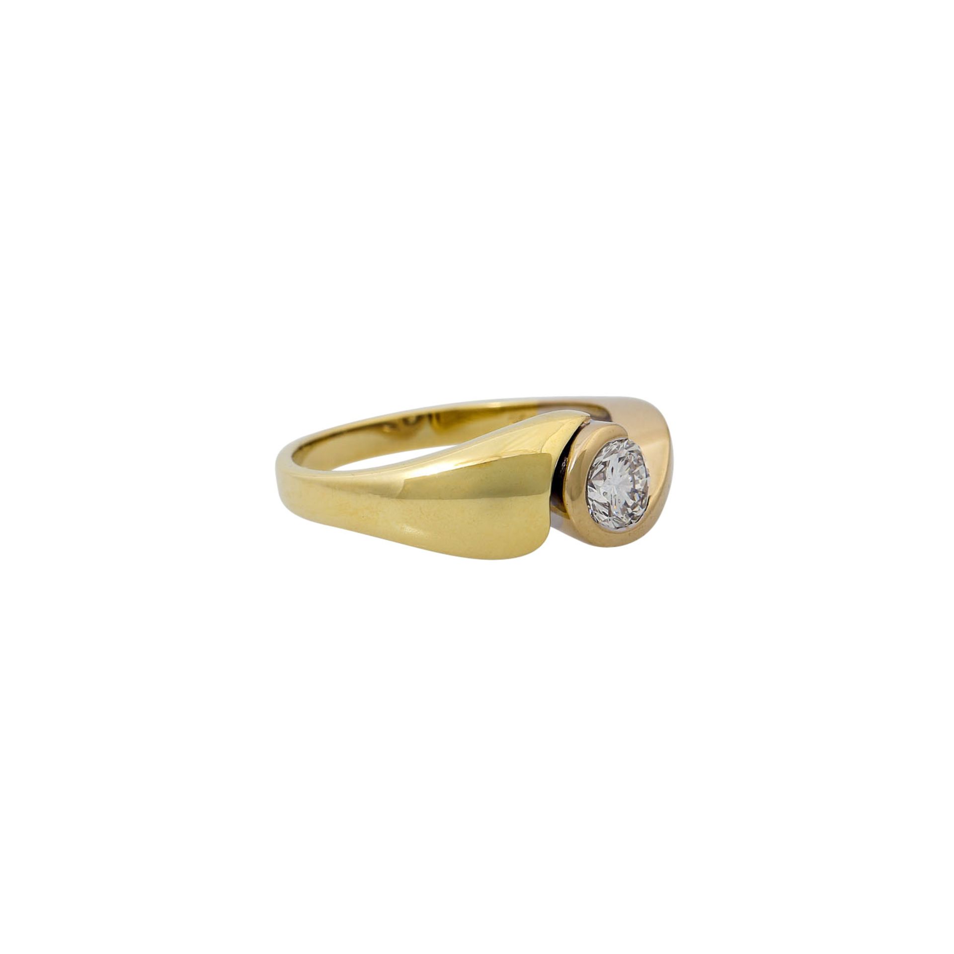 Solitärring mit Brillant von ca. 0,5 ct,