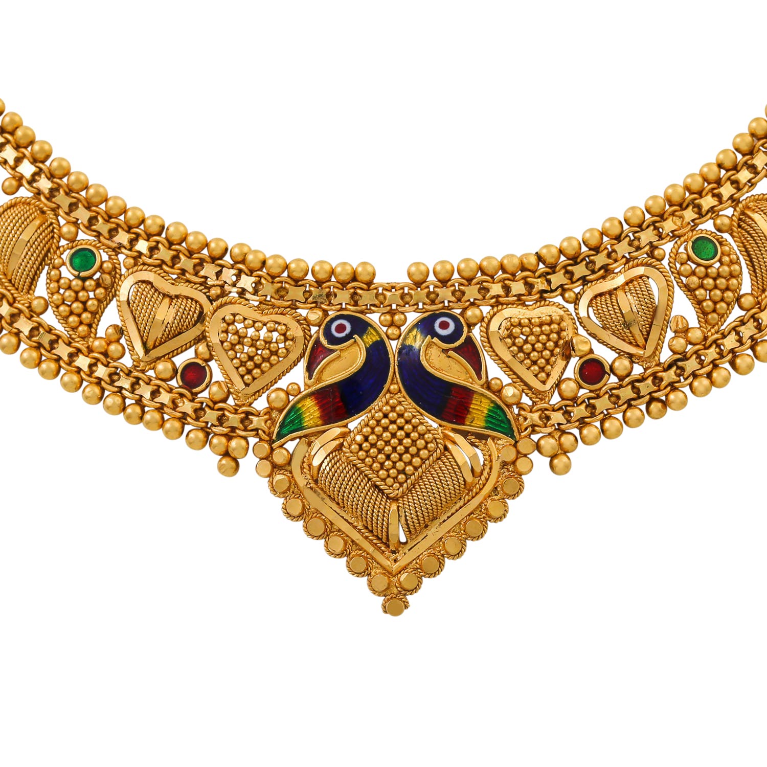 Collier mit filigranen Mustern, teilweise emailliert, - Image 2 of 7